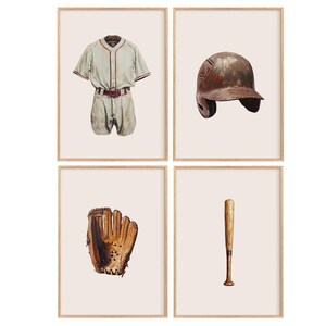 Baseball nursery decor Vintage baseball Baseball room art Baseball Print Vintage Boy Room Wall Art Sport Nursery Print Baseball Shower Gift