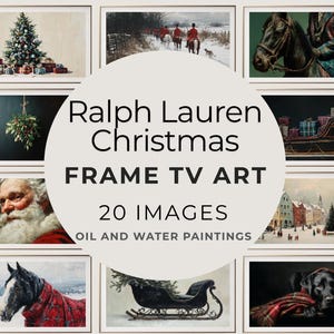Ralph Lauren-Inspired Christmas Frame Tv Art - Set of 20 - Preppy Christmas Classic Heritage Tv Art