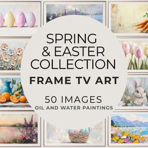 Spring Frame Tv Art Set - Early Spring Frame Tv Art - Easter Frame Tv Art