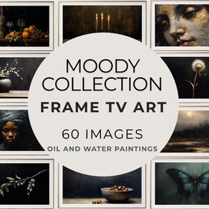 Conjunto de Arte para TV com Moldura Vintage Moody – Conjunto de Galeria de Arte Gótica Rústica e Antiga Dark Academia para TV com Moldura Samsung | Download Digital de Arte Decorativa