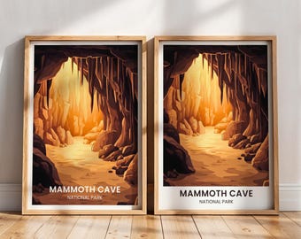 Mammoth Cave National Park Travel Poster | Kentucky Print | Mammoth Cave painting | Mammoth Cave Park Printable | Mammoth Cave Wall Art