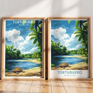 Tortuguero National Park Travel Poster | Costa Rica Wall Art | Costa Rica Art Print Gift | Costa Rica Poster | Tortuguero Park Printable