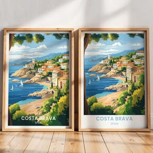 Costa Brava Travel Poster | Costa Brava Wall Art | Spain Poster Decor | Spain Travel gift | Costa Brava Print Gift | Catalonia Painting