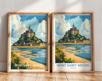 モンサンミッシェル フランス 旅行 ウォールアート ポスター プリント