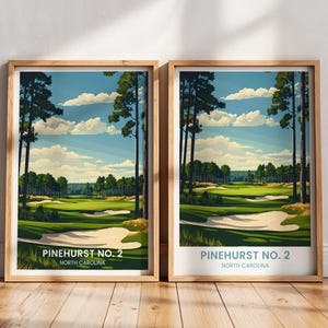 Pinehurst No. 2 Travel Poster | Pinehurst No. 2 Wall Art | North Carolina Travel gift | Pinehurst No. 2 Art Print | Golf Course Gift