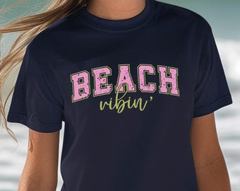 Beach Shirt, Beach Vibes Tee, Summer Vacation Shirt, Cute Beach Graphic Tee, Retro Summer Shirt, Coastal Cowgirl Beach T Shirt Women