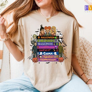 Halloween Movie Stack T-Shirt: Spooky Cinema Graphic Tee