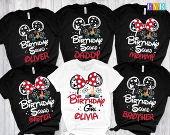 Birthday Girl and Boy Shirt, Disney Birthday Family T-Shirt, Disney Trip 2026 Tee, Disney Birthday Squad Shirt, Disney Birthday Girl Shirts
