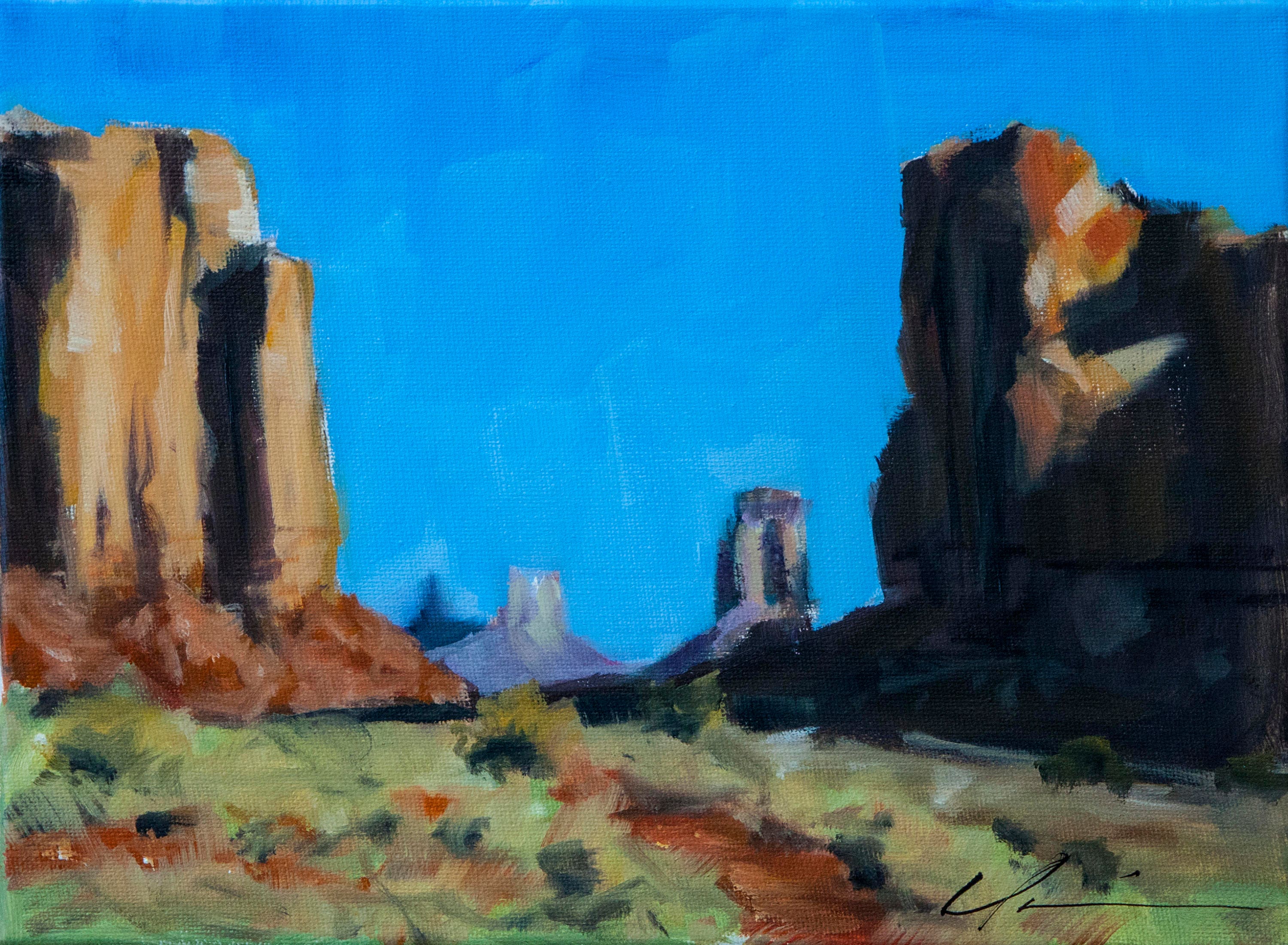Bright, Colorful, Rust, Orange, Yellow Monument Valley, Utah