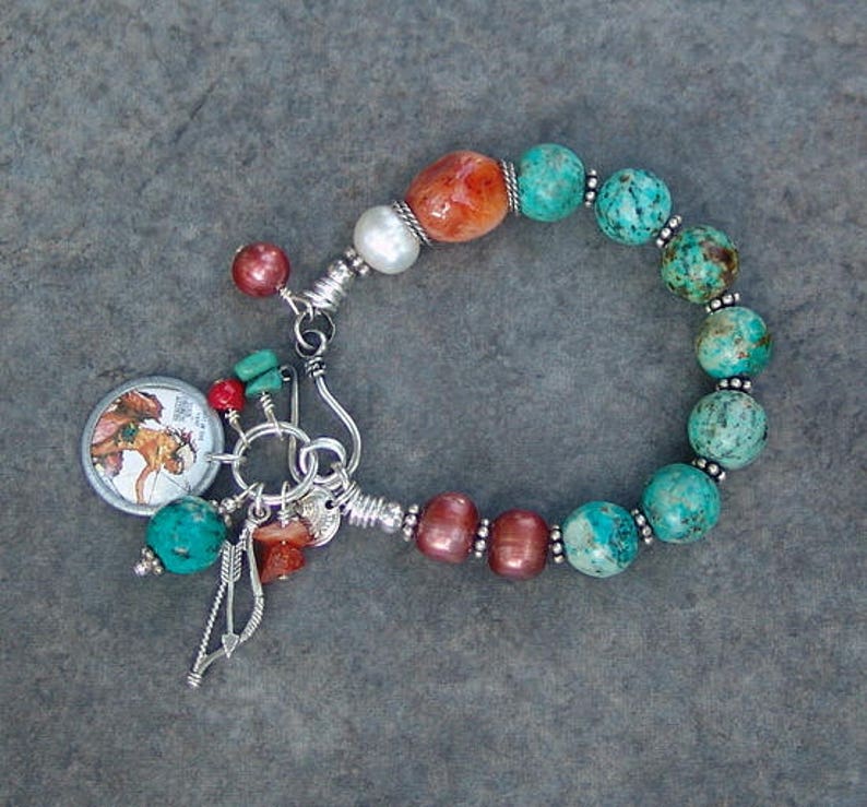 Native American Indian Charm Bracelet with Sterling Silver and Etsy