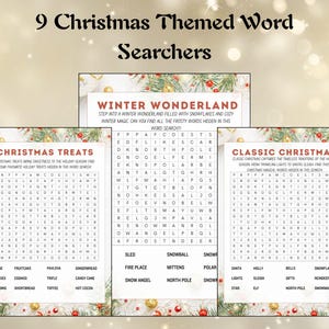 Christmas Word Search | Fun Christmas Game | Printable Christmas Game | Christmas Puzzles | Christmas Game for Kids | Word Searches |