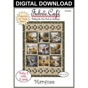 Marquee 3-Yard Quilt Pattern | Perfect for 10-inch Panels - Digital Download