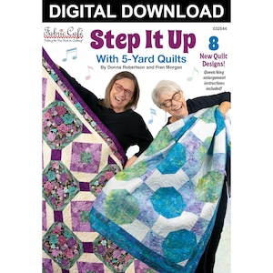 Aumente o nível com o livro de padrões para download de colchas de 5 jardas