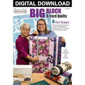 Livre de patrons téléchargeable pour courtepointes Big Block de 3 verges