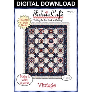 Vintage 3-Yard Quilt Pattern | Perfect for 6-inch Panels - Digital Download