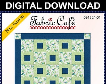 3-yard Quilt Pattern: PRETTY PLEASE by Fabric Café. Make an Easy 3