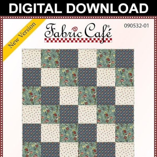 Downloadable EZ Patch Quilt Pattern Easy 3 Yard design