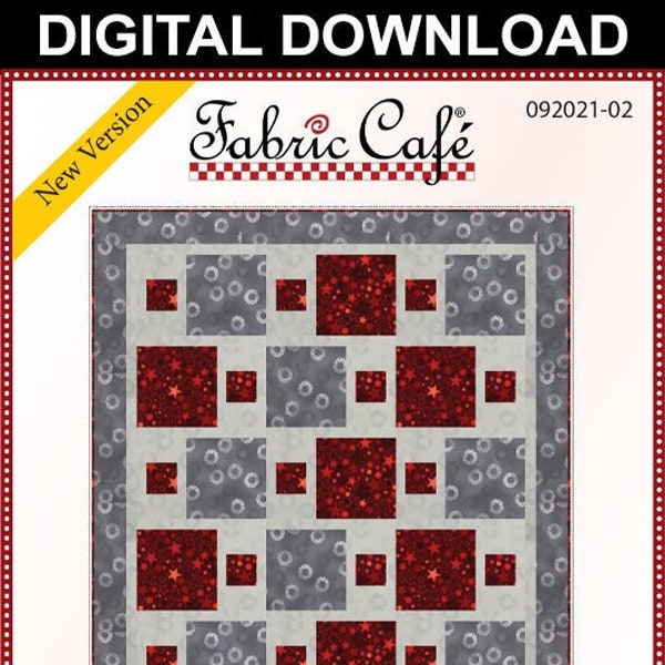 Downloadable Dash Quilt Pattern Easy 3 Yard design