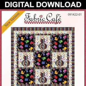 Downloadable Perfect Pets Quilt Pattern Easy 3 Yard Design