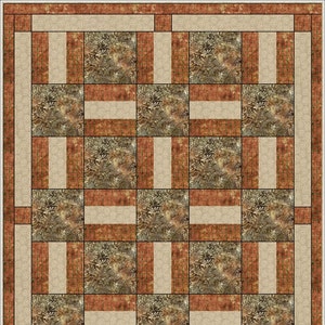 Downloadable Porch Rails Quilt Pattern Easy 3 Yard design image 3