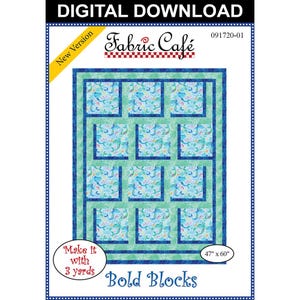 Bold Blocks 3-Yard Quilt Pattern - Digital Download