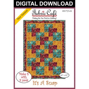It's a Snap 3-Yard Quilt Pattern - Digital Download