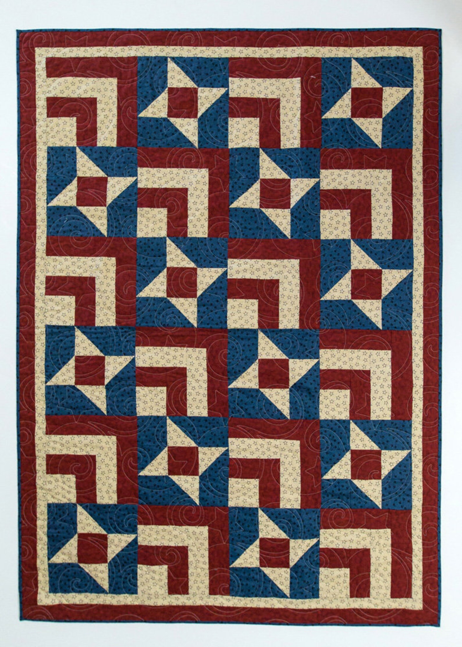 Quilts in A Jiffy 3 Yard Quilts Book. 8 Great Quilt Patterns for Using