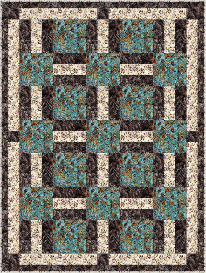 Downloadable Porch Rails Quilt Pattern Easy 3 Yard design image 7