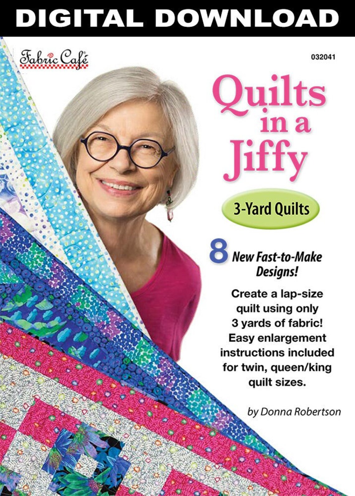 Quilts in A Jiffy 3 Yard Downloadable Quilts Book. 8 Great Etsy