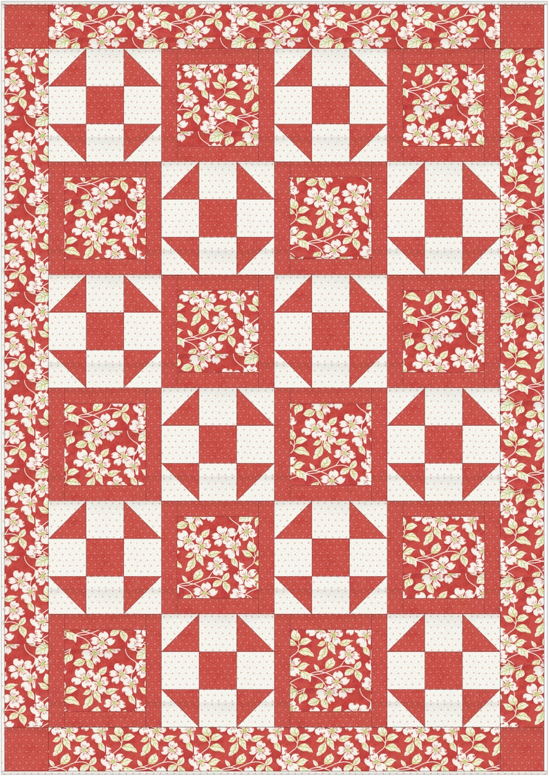 Downloadable Heartland Quilt Pattern Easy 3 Yard design image 3