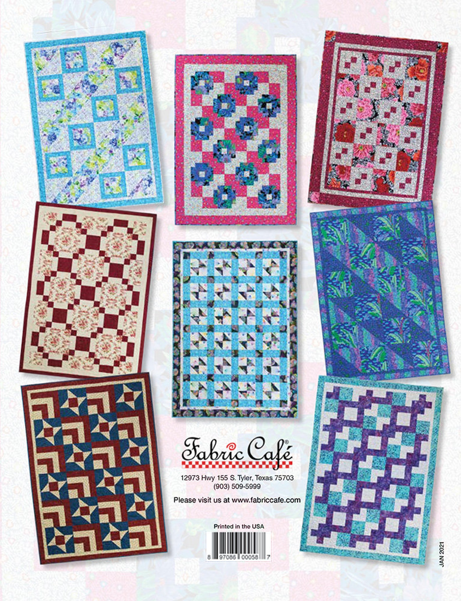 Quilts in A Jiffy 3 Yard Quilts Book. 8 Great Quilt Patterns for Using