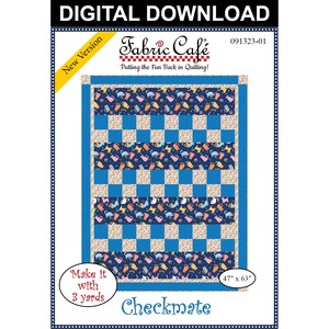 Padrão de colcha Checkmate de 3 jardas - Download digital