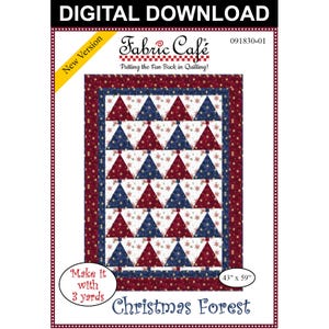 Quiltpatroon kerstbos 3 werf: digitale download
