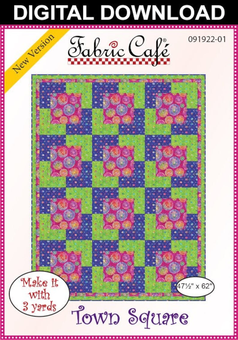 Town Square 3-Yard Quilt Digital Download