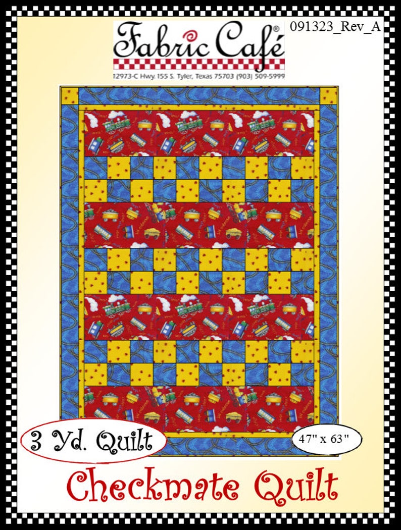 Downloadable Checkmate Quilt Pattern Easy 3 Yard Design Etsy