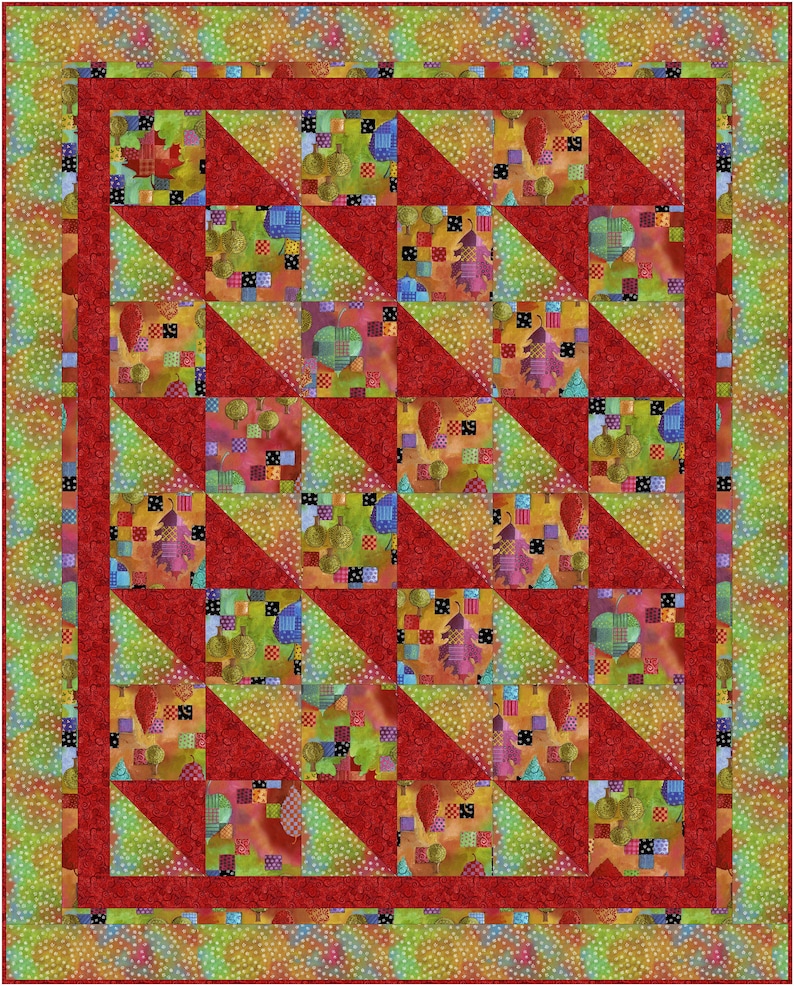 Boxes and Bows Downloadable 3yard Quilt Pattern Etsy
