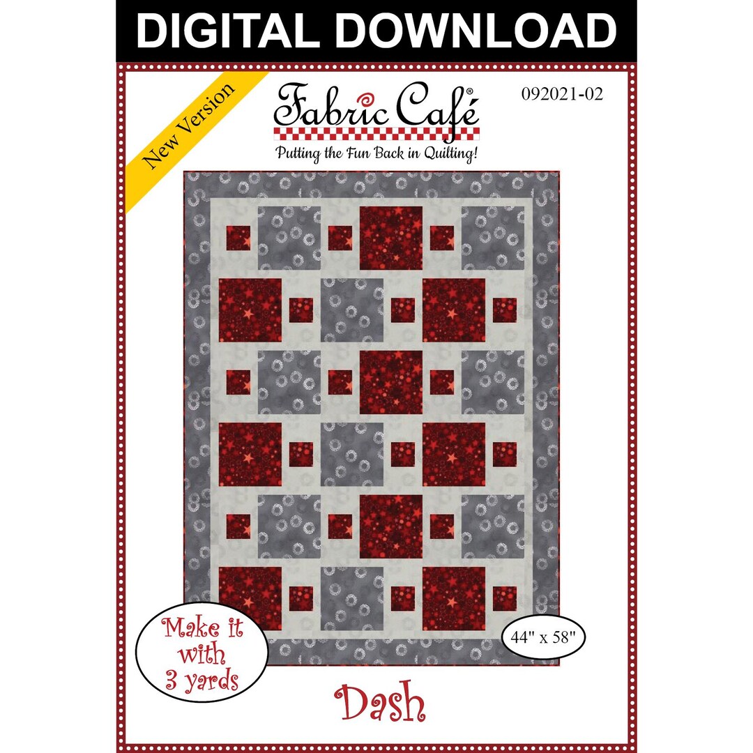 Dash 3-yard Quilt Pattern - Digital Download - Etsy