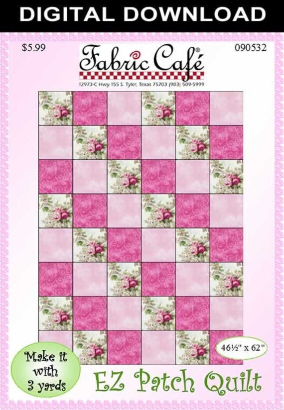 Downloadable Easy Patch Quilt Pattern - Etsy