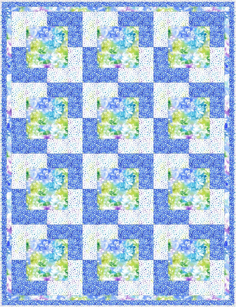 Downloadable Town Square Quilt Pattern Easy 3 Yard design image 5