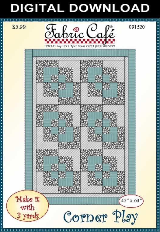 Downloadable Corner Play Quilt Pattern Easy 3 Yard design Etsy