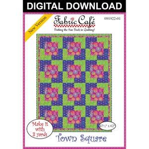 Town Square 3-Yard Quilt Pattern - Digital Download