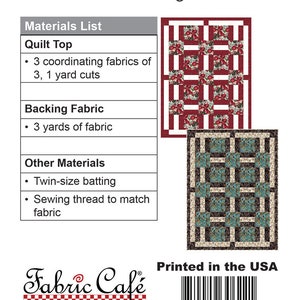 Downloadable Porch Rails Quilt Pattern Easy 3 Yard design image 2