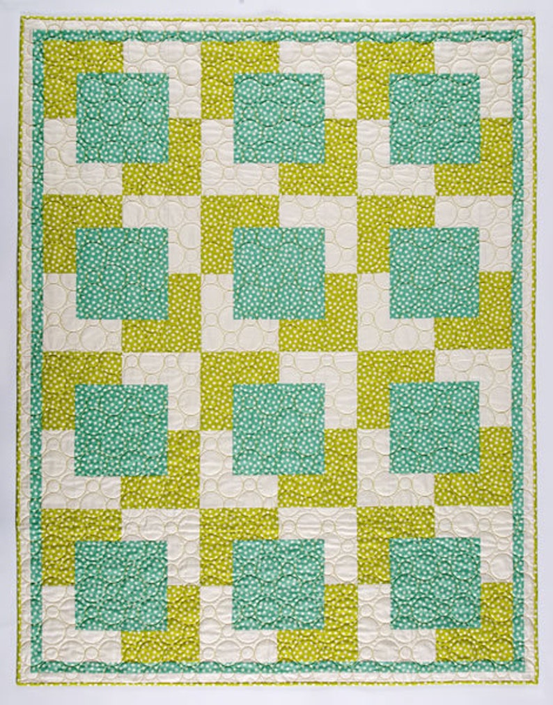 Downloadable Town Square Quilt Pattern Easy 3 Yard design image 3