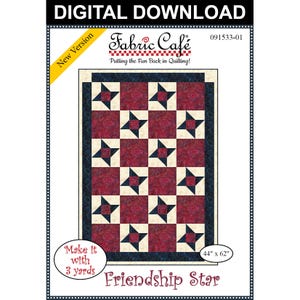 Friendship Star 3-Yard Quilt Pattern - Digital Download