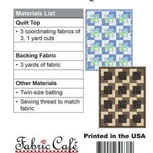 Downloadable Town Square Quilt Pattern Easy 3 Yard design image 2