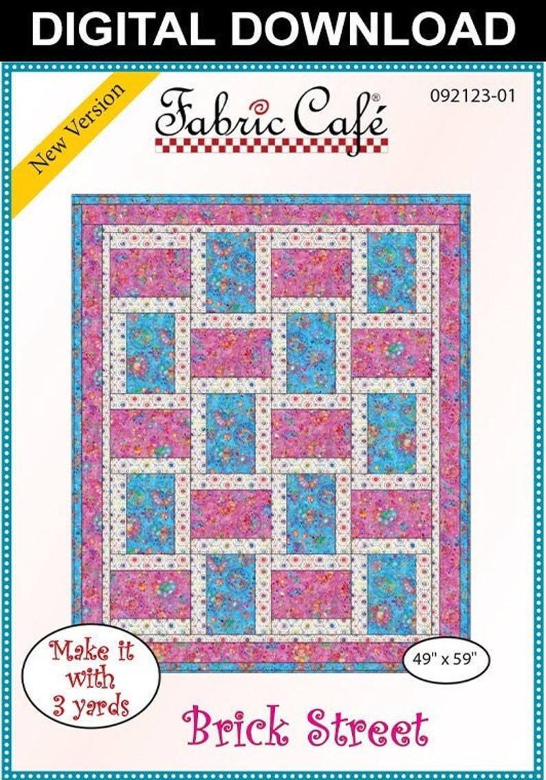 Brick Street 3-Yard Quilt Digital Download