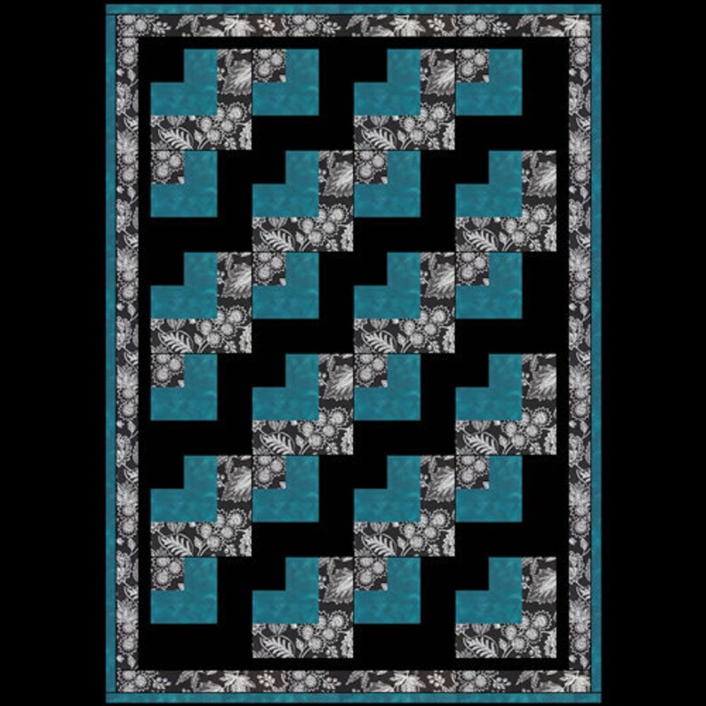 Downloadable Jigsaw Quilt Pattern Easy 3 Yard design Etsy