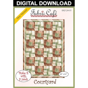 Courtyard 3-Yard Quilt Pattern - Digital Download