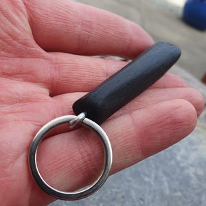 Handcrafted Irish Bog Oak keychain(6000-YEAR OLD-Ancient Oak forest timber)