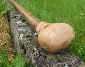 Handcrafted Irish Hazel Walking Stick Knob Head Handle